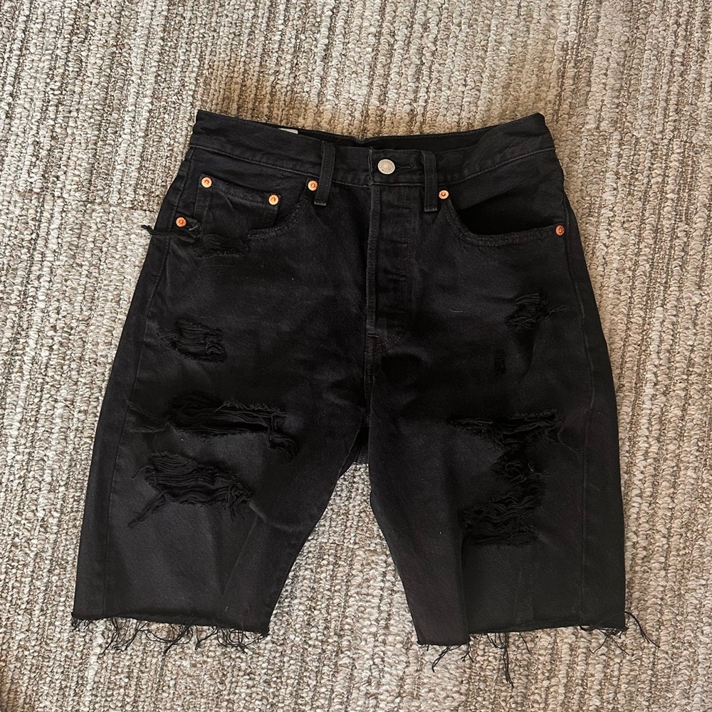 Levis High Rise Long Shorts